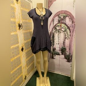 Pure Sugar navy top/dress with slouch pockets size S